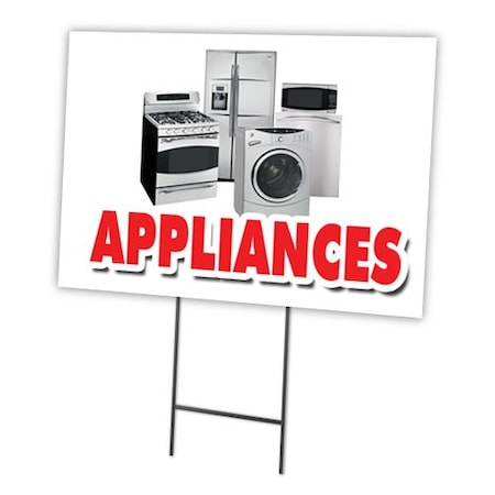 Signmission Appliances Yard Sign & Stake outdoor plastic coroplast window, C-1824 Appliances C-1824 Appliances